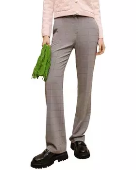 Брюки Maje Parreau из смесовой шерсти, серый