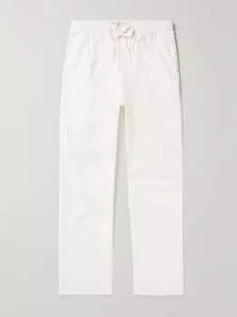 Брюки Malibu прямого кроя из органического хлопка с вышивкой и кулиской Smr Days, белый