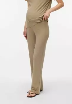 Брюки MAMALICIOUS, бежевый