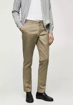 Брюки Mango, цвет khaki