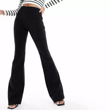 Брюки Mango Flared Leg Tailored, черный