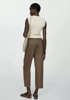 Брюки Mango, коричневый