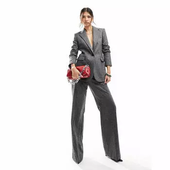 Брюки Mango Mango Tailored Co-Ord 19, серый