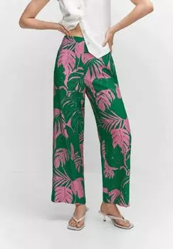 Брюки Mango Mila, зеленый