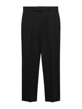 Брюки MANGO Regular Pleated Pants BOREAL, черный