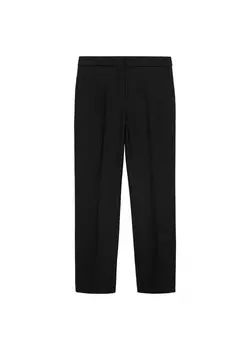 Брюки MANGO Regular Pleated Pants Jordan, черный