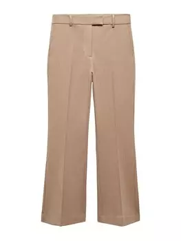 Брюки MANGO Regular Pleated Pants, светло-коричневый