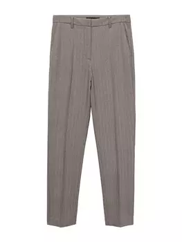 Брюки MANGO Skinny Pleated Pants, бежевый