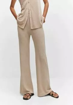 Брюки Mango Stilly, sandfarben