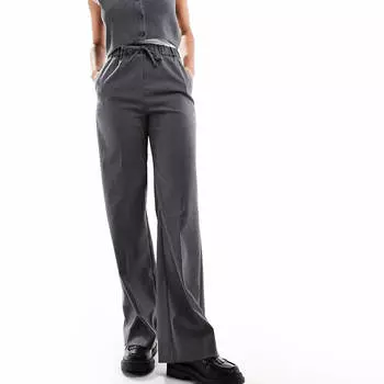 Брюки Mango Tie Waist, серый