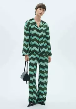 Брюки Mango, зеленый