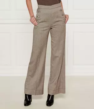 Брюки Marella flare fit, серый