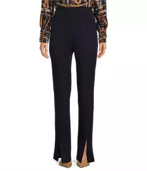 Брюки Margie Ponte с разрезом спереди черного цвета Tyler Boe