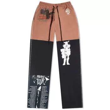 Брюки Marine Serre Regenerated Graphic Patchwork, мультиколор