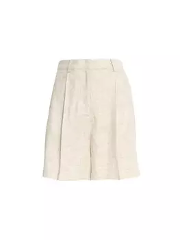 Брюки Marks & Spencer Regular Pleat-Front Pants, пятнистый бежевый