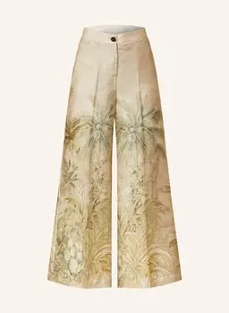 Брюки Марлен из атласа Liu Jo, мультиколор