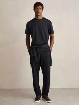 Брюки marr с прямыми штанинами Reiss, темно-синий