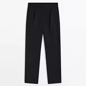 Брюки Massimo Dutti Crepe Suit, черный