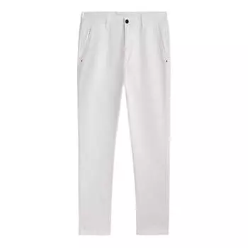 Брюки Massimo Dutti Linen Blend Tapered Fit, белый