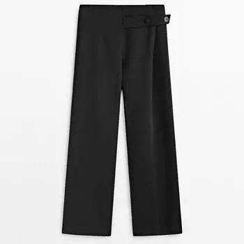 Брюки Massimo Dutti Linen Suit - Limited Edition, черный