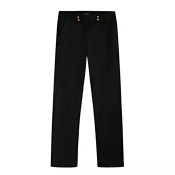 Брюки Massimo Dutti Party Stretch With Golden Buttons, чёрный