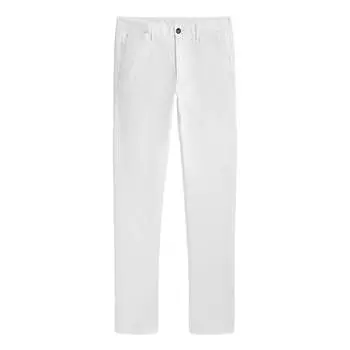 Брюки Massimo Dutti Slim Fit Cotton Blend, белый