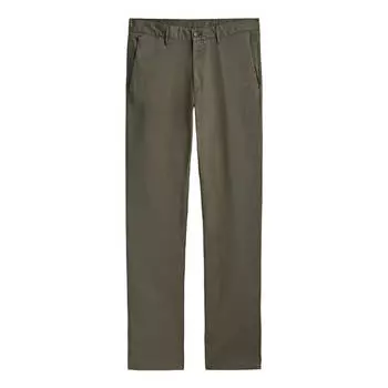 Брюки Massimo Dutti Slim Fit Cotton Blend, хаки