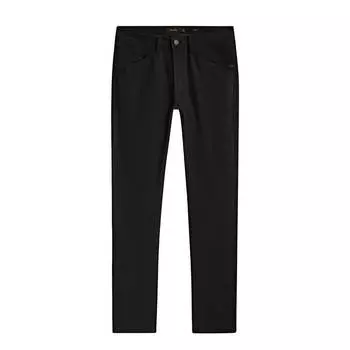 Брюки Massimo Dutti Slim Fit Twill Denim-Effect, черный