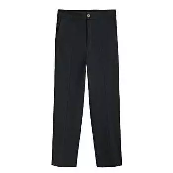 Брюки Massimo Dutti Slim Fit With Central Seam, черный