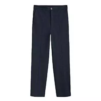 Брюки Massimo Dutti Slim Fit With Central Seam, темно-синий