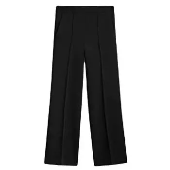 Брюки Massimo Dutti Straight Fit Suit, черный