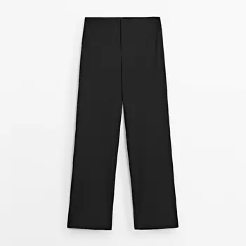 Брюки Massimo Dutti Straight-fit Technical, черный