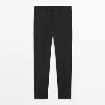 Брюки Massimo Dutti Stretch Wool Suit, серый