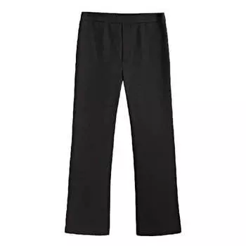 Брюки Massimo Dutti Wool Blend Kick Flare, черный