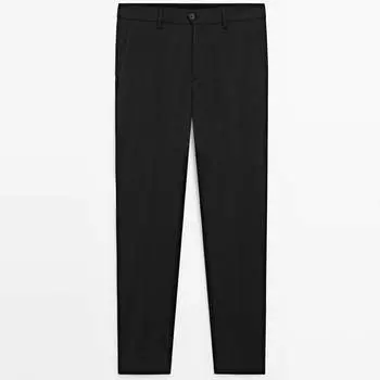 Брюки Massimo Dutti Wool Blend Technical, черный