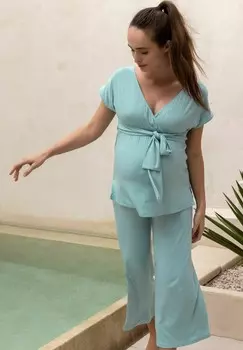 Брюки MATERNITY ORIGIN Cache Coeur, бирюзовый