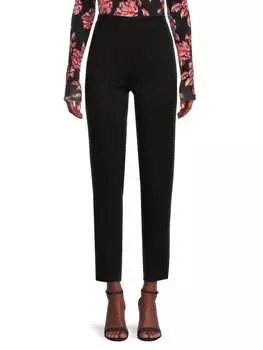 Брюки Max Studio до щиколотки с высокой посадкой, черный