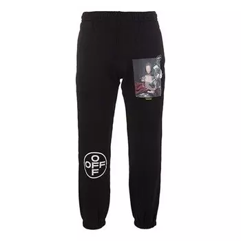 Брюки mens mariana de silva logo sweatpants Off-White, черный
