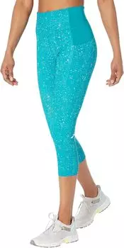 Брюки Method 3/4 Tights Brooks, цвет Lagoon Speckle Print/Lagoon
