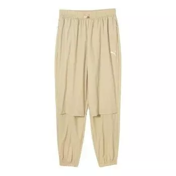 Брюки metropolitan rideruv logo pants 'beige' Puma, бежевый