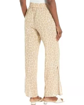 Брюки Michael Kors Giraffe High Slit Pants, хаки