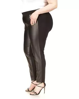 Брюки Michael Kors Plus Size Zip Front Leggings, черный