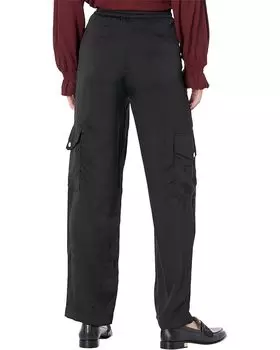 Брюки Michael Kors Satin Cargo Pants, черный