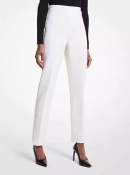Брюки Michael Kors Stretch Wool Cigarette, белый