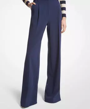 Брюки Michael Michael Kors Crepe Wide Leg, темно-синий