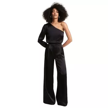 Брюки Michael Michael Kors Satin Wide-Leg, черный
