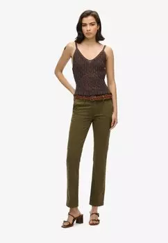 Брюки MID RISE Superdry, зеленый