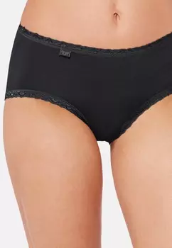 Брюки MIDI SLIP 6ER PACK 27/7 COTTON LACE Sloggi, черный