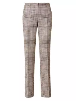Брюки Mikko в клетку прямого кроя Akris punto, бежевый