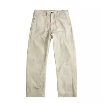 Брюки Mil Trousers Canvas Print Beams Plus, белый